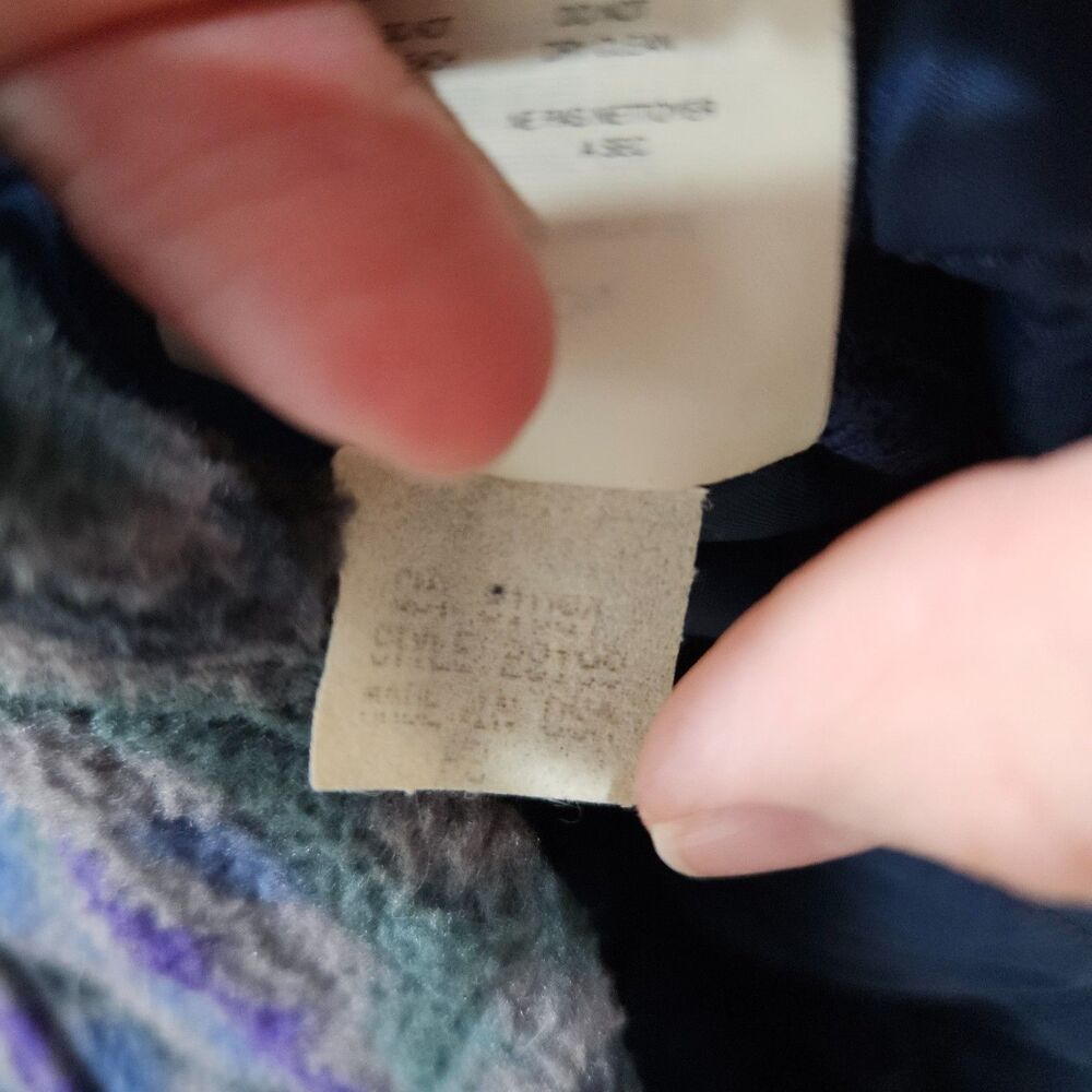 Vintage Patagonia Tehuelche Fleece Chore Coat Large Blue Quilted USA Layers 90s - Picture 12 of 16